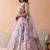 Lavender- Tissue Sequins Embroidered Semi-Stitched Lehenga & Unstitched Blouse With Dupatta