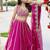 Pink- Silk Fabric Beads & Sequined Embroidery Semi-Sttiched Lehenga Choli & Dupatta