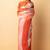 Orange & White Shaded Organza Hand Dyed Leheriya Saree With Tassels