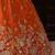 Orange- Tissue Sequinned with Zari Embroidered Semi-Stitched Lehenga & Unstitched Blouse With Dupatta