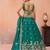 Green- Tissue Sequinned with Zari Embroidered Semi-Stitched Lehenga & Unstitched Blouse With Dupatta