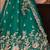 Green- Tissue Sequinned with Zari Embroidered Semi-Stitched Lehenga & Unstitched Blouse With Dupatta