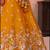 Mustard- Tissue Sequinned with Zari Embroidered Semi-Stitched Lehenga & Unstitched Blouse With Dupatta