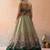 Green- Net Sequins Embroidered Omber Green and LimeGreen Semi-Stitched Lehenga choli & Dupatta