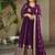 purple designer anarkali