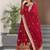 Traditional red embroidered anarkali dress with dupatta