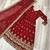 Traditional red embroidered anarkali dress with dupatta