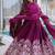 Wine festive anarkali suit with dupatta