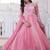 Pink anarkali suit