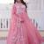 Pink anarkali suit