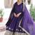 Purple anarkali gown