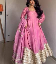Pink anarkali dress