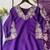 Purple embroidered kurta set