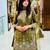 Olive green embroidered kurta