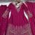 Rani-pink embroidered kurta set