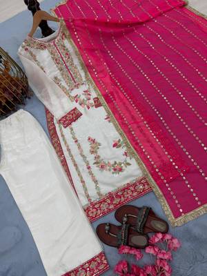 White embroidered suit set 2