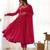 Dark-pink designer kurta set
