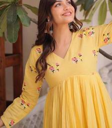 Yellow casual ethnic dress