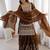 Brown embroidered sharara set