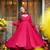 Crimson anarkali flared style dress