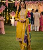 Yellow festive kurta set