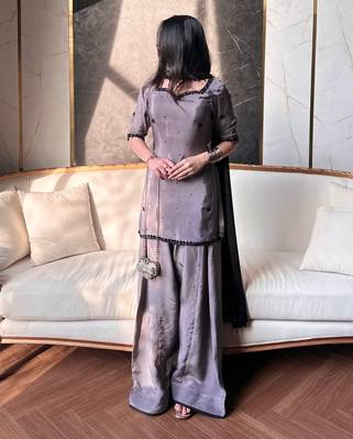 Dark-grey party wear suit 1