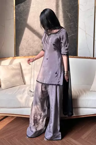 Dark-grey party wear suit