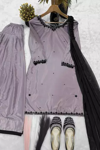 Dark-grey party wear suit