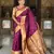 Soft paithani silk saree with zari weawing motifs design and meenakari weawing rich pallu