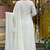 White ready-to-wear chanderi silk kurta set with embroidered dupatta