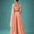 Peach embroidered crepe co ord set