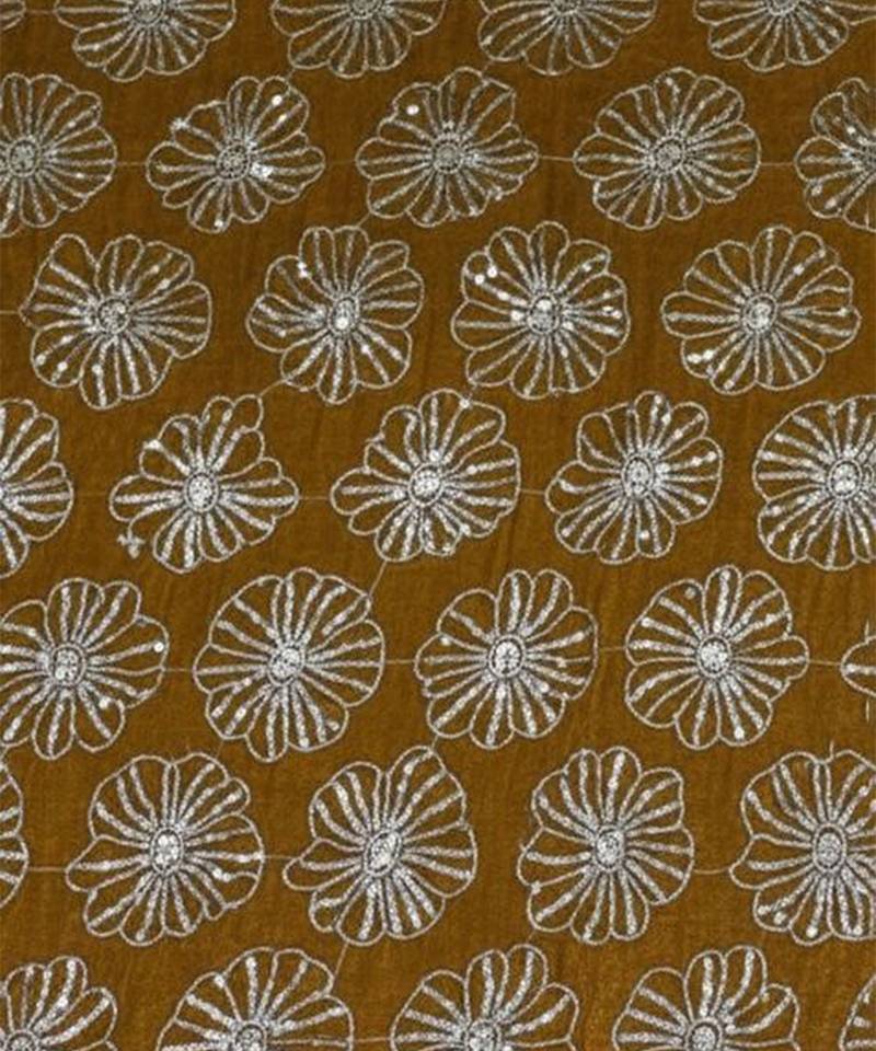 Brown printed silk co ord set