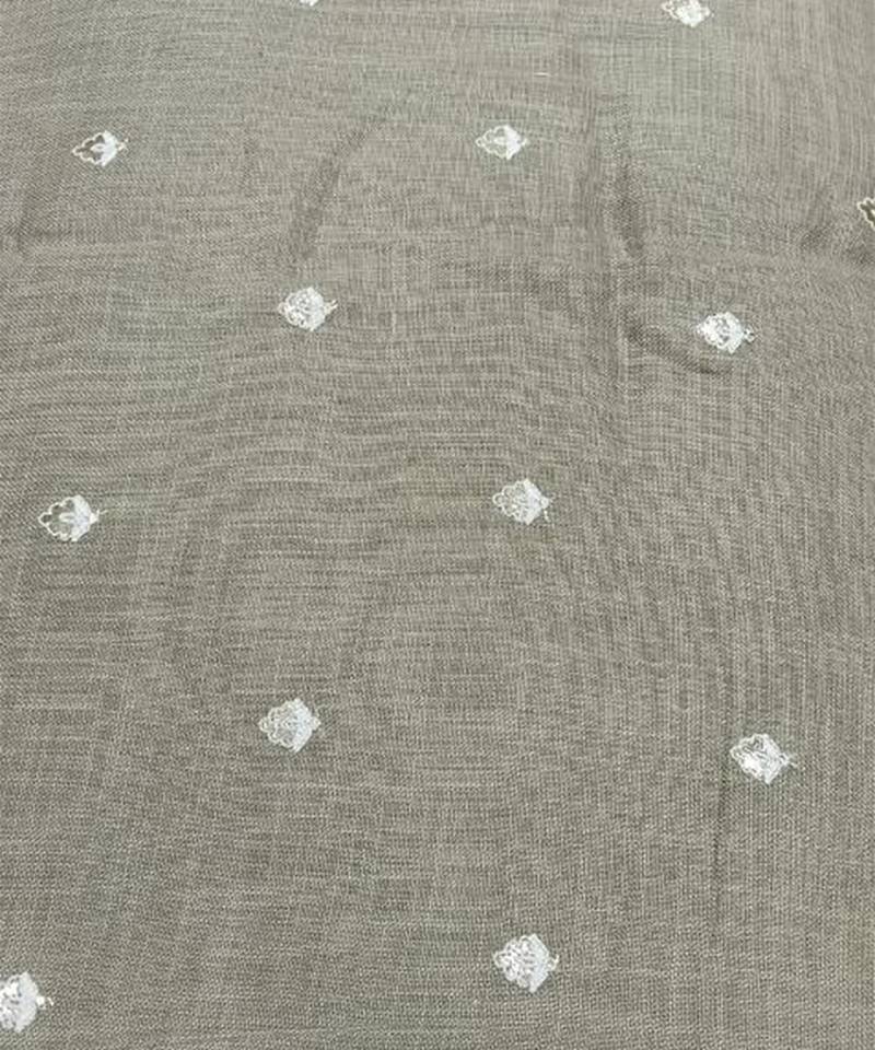 Beige embroidered linen co ord set