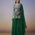 Green printed chinon sharara set