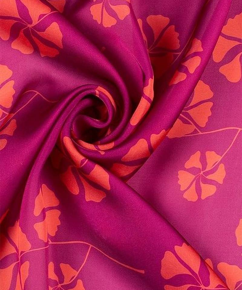 Pink printed georgette kurta set