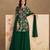 Green embroidered crepe sharara set