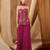Pink embroidered crepe sharara set