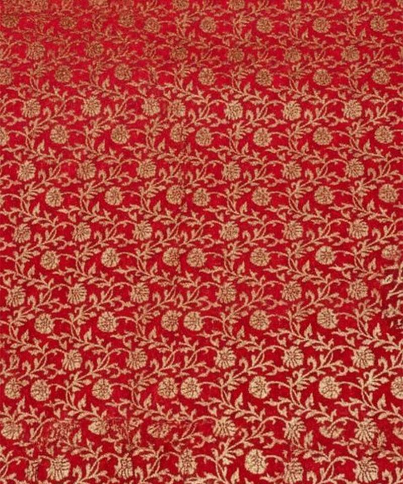 Maroon printed silk kurta set