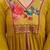 Mustard elegant silk kurti set with embroidered work & printed nazmin dupatta