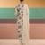 Beige printed organza kurta set