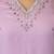 Lavendar elegant ready-made viscose rayon kurti set with dyed chanderi cotton dupatta