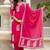 Pink trendy ready-made rayon kurti set with printed chanderi cotton dupatta