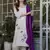 White embroidered viscose rayon kurta set with dupatta