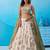 Cream- Tissue Sequins Embroidered Semi-Stitched Lehenga & Unstitched Blouse With Dupatta