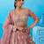 Pink- Tissue Beads & Sequins Embroidered Semi-Stitched Lehenga & Unstitched Blouse With Dupatta