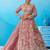 Pink- Tissue Beads & Sequins Embroidered Semi-Stitched Lehenga & Unstitched Blouse With Dupatta