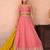 Pink- Cosmos Silk Beads & Sequins Embroidered Semi-Stitched Lehenga & Unstitched Blouse With Dupatta