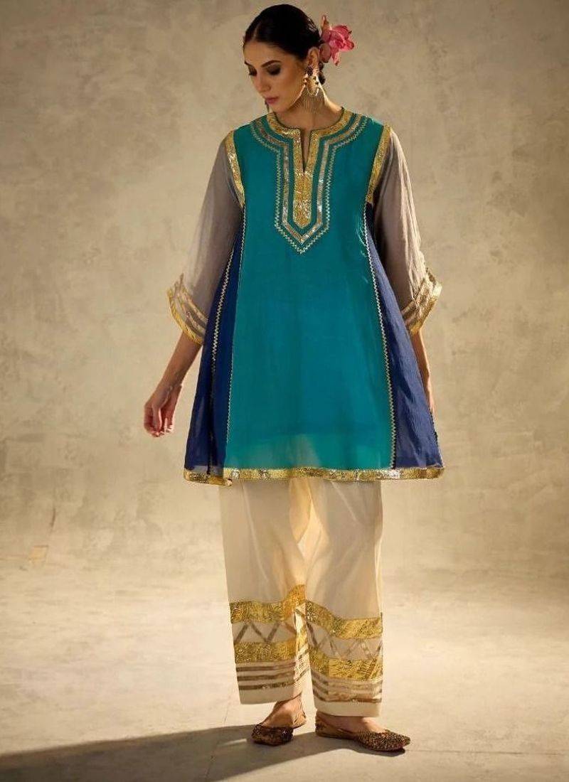 Chinon vibrant co-ord set with gota patti work