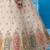 Cream- Tissue Sequins Embroidered Multicolor Patch Work Semi-Stitched Lehenga & Unstitched Blouse With Dupatta