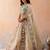 Cream- Tissue Sequins Embroidered Semi-Stitched Lehenga & Unstitched Blouse With Dupatta